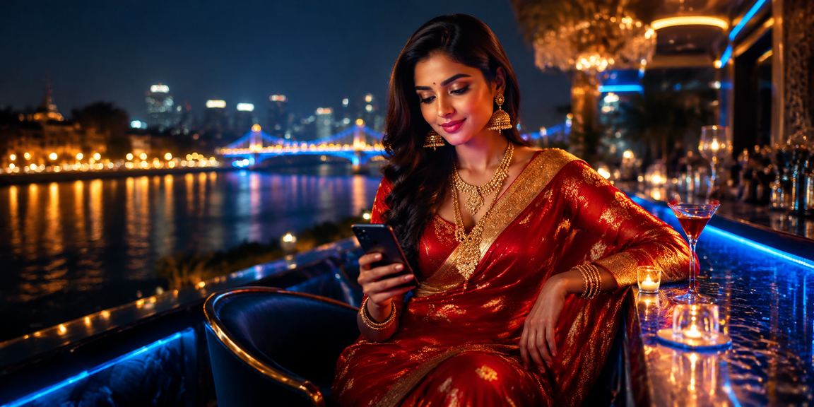 Evening lottery entertainment in Ahmedabad riverfront